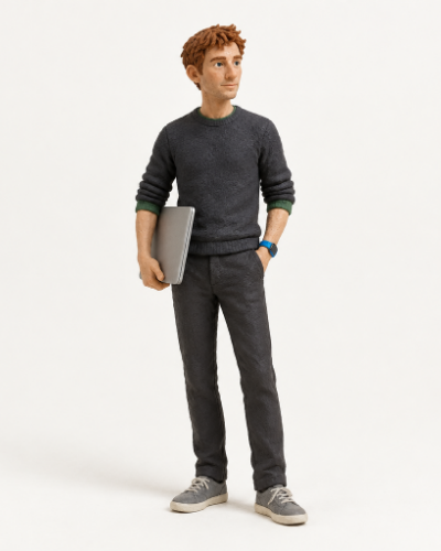 Eddie, claymation portrait